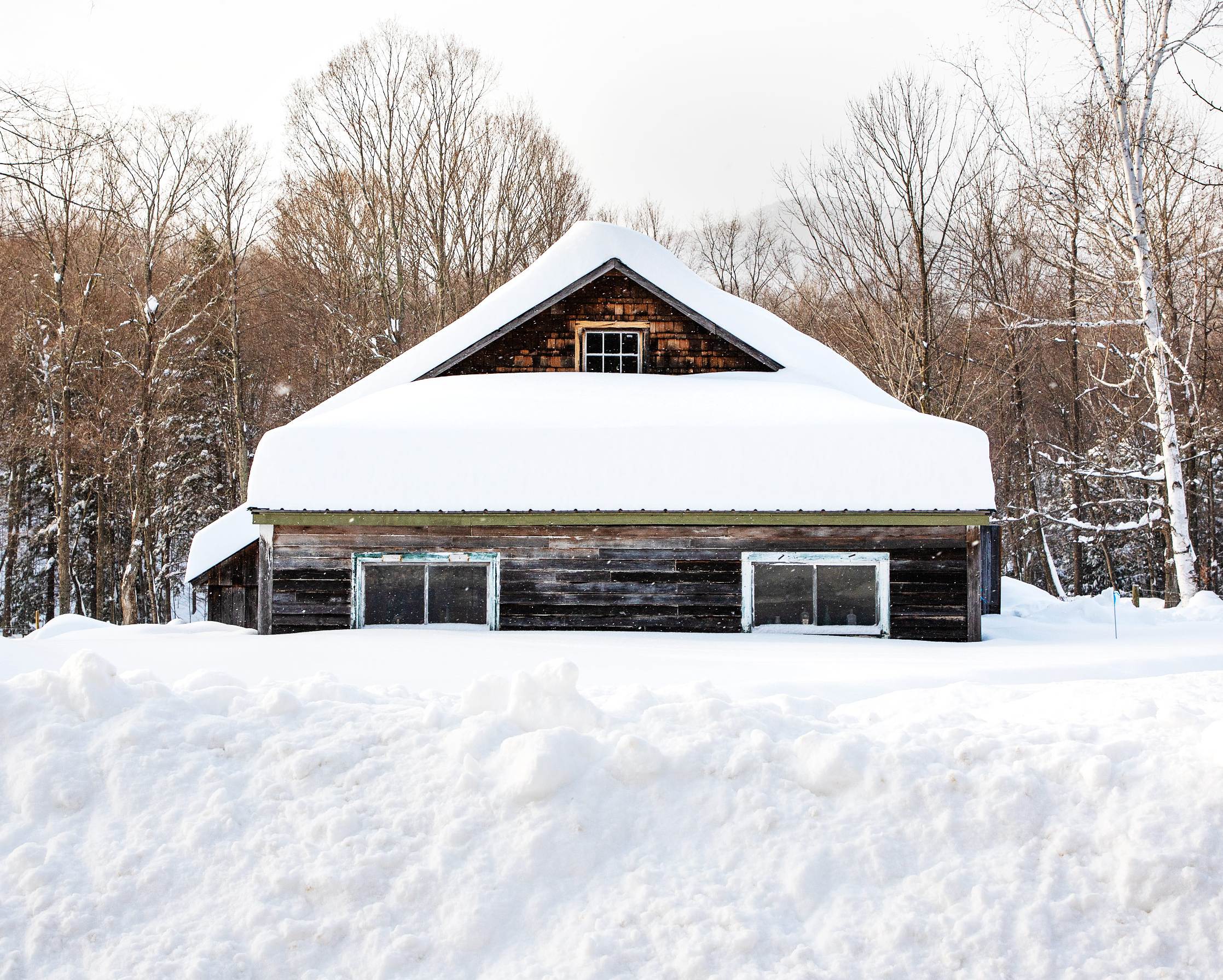 Snowed-in farmhouse in East Dorset, VT (2020).